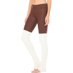 ALO Yoga Brown and White Leggings